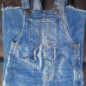 Blue jean overalls